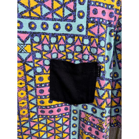 Retro Empyre 90s geometric shapes pocket t-shirt Size Large - Picture 5 of 5